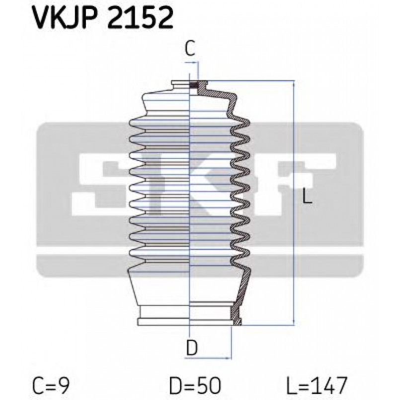 VKJP 2152 SKF - Пильовик привідного валу